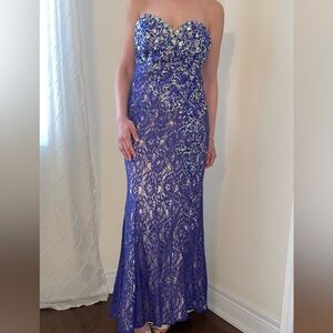 Lace and Swarovski Crystal open back dress